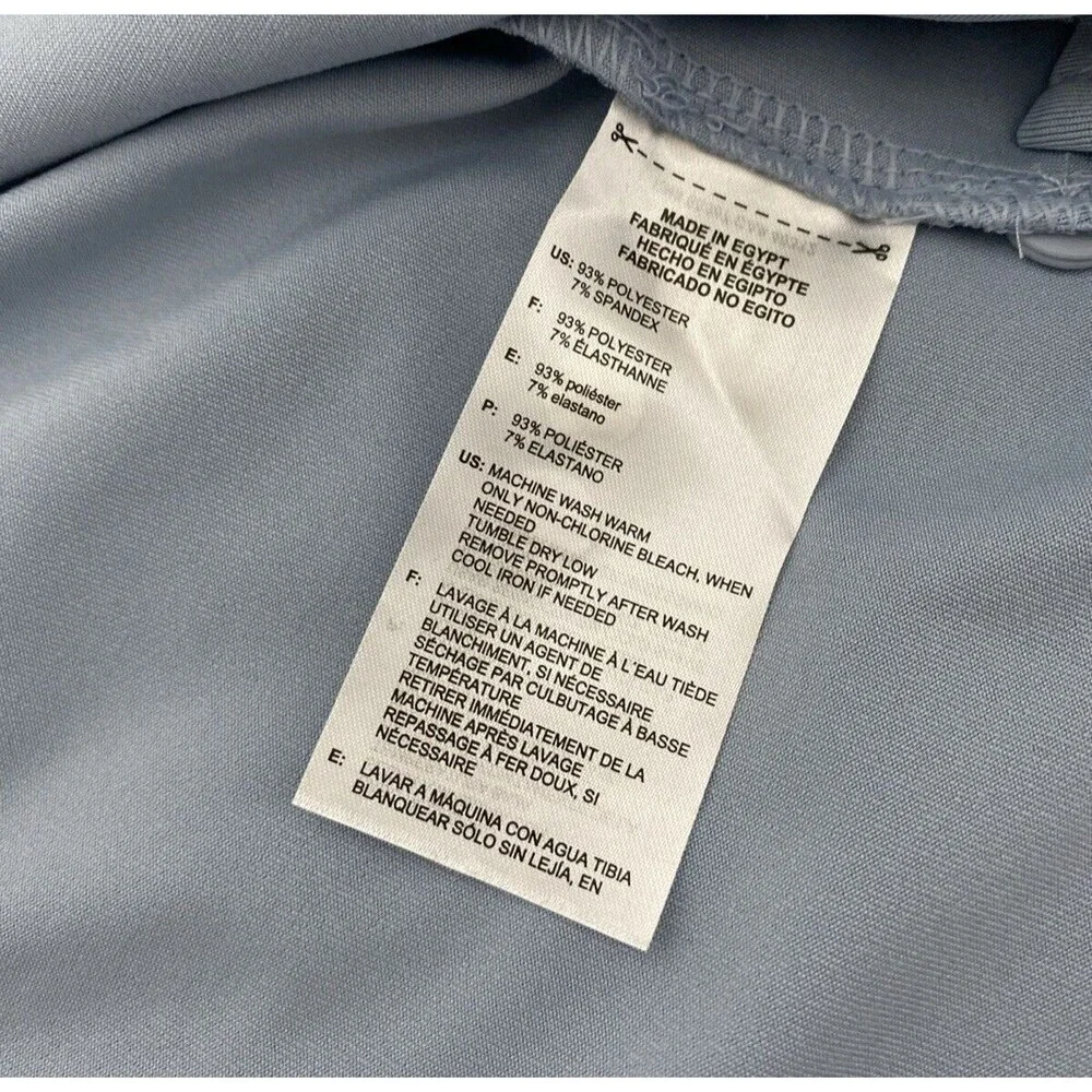 Adidas Golf Polo Shirt Plus Size 2XL Blue Men's Dry Wicking UPF Sun Protection